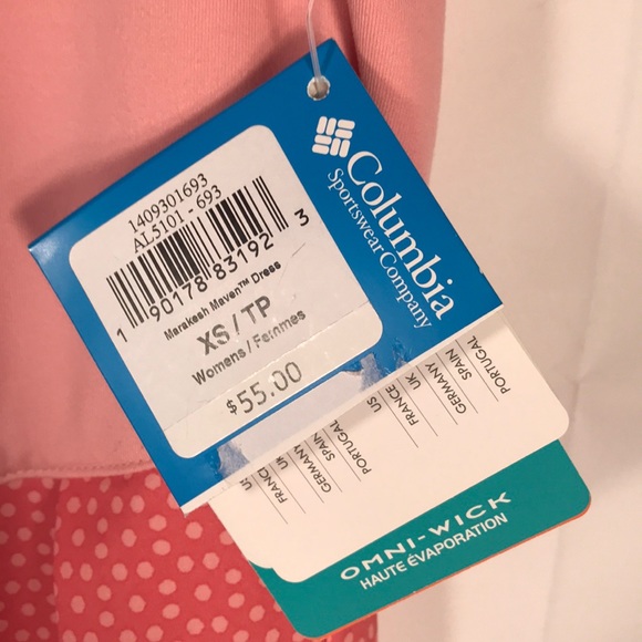 Columbia Omni shade dress Tank top Sun protection New NWT Size XS Coral pink - Picture 7 of 9